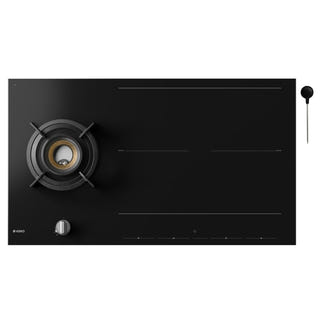 ASKO 90cm 1 Burner + 4 Zone Gas & Induction Cooktop - Black