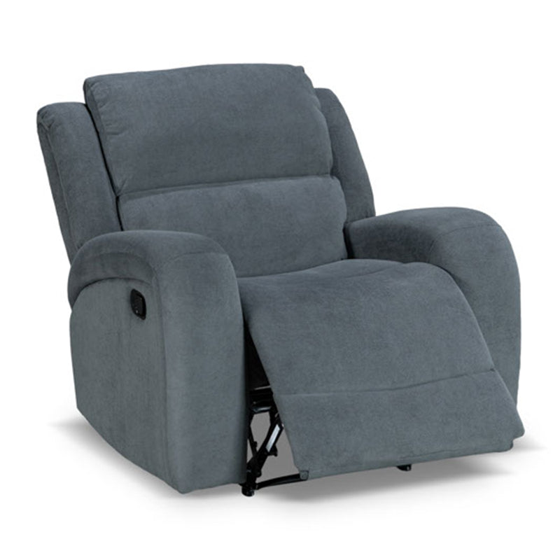Asper Single Manual Recliner Armchair - Easton Grey Fabric