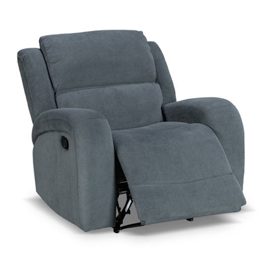 Asper Single Manual Recliner Armchair - Easton Grey Fabric