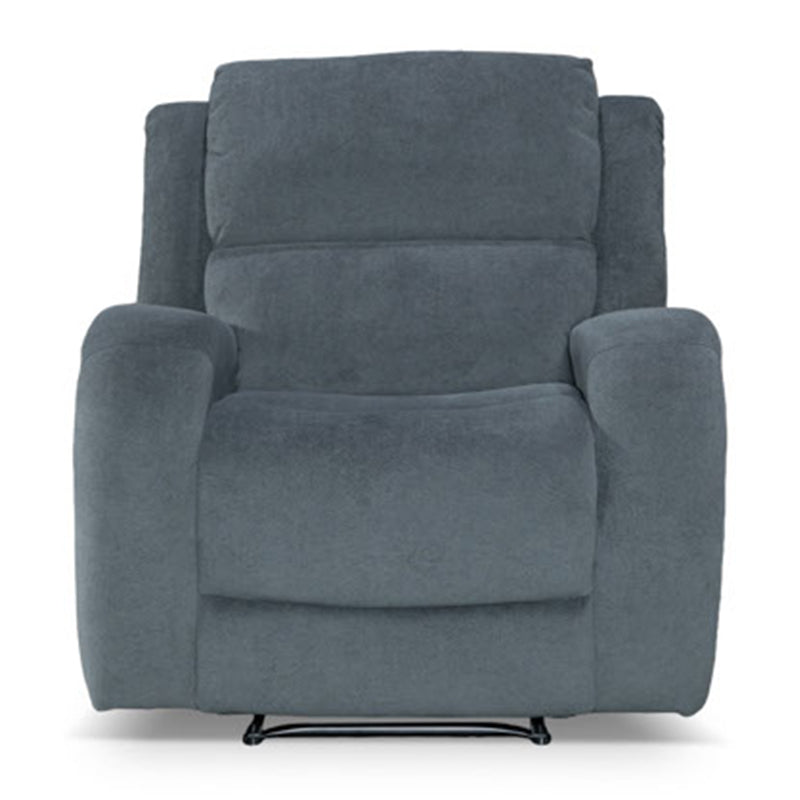 Asper Single Manual Recliner Armchair - Easton Grey Fabric