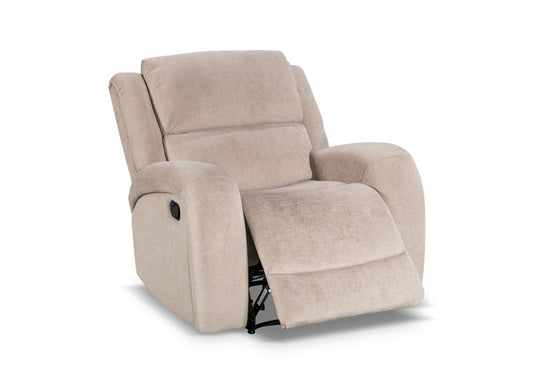 Asper Single Manual Recliner Armchair - Easton Latte Fabric