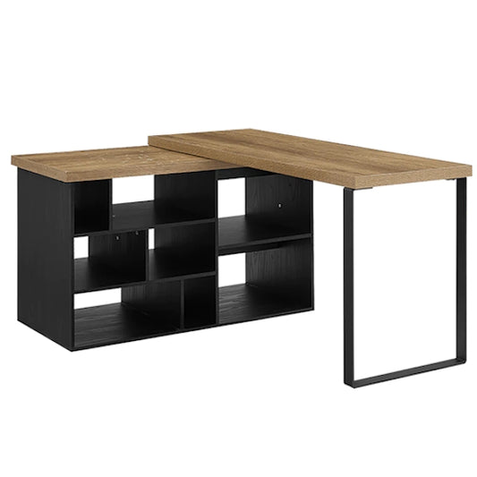 Aspire Desk - Dark Oak/Black