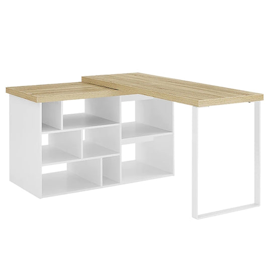 Aspire Desk - Light Oak/White