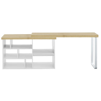 Aspire Desk - Light Oak/White