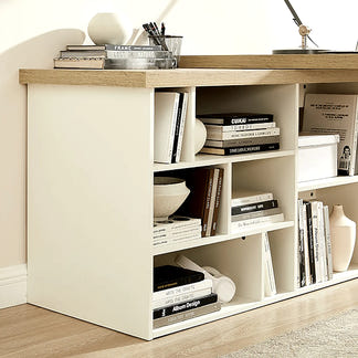 Aspire Desk - Light Oak/White