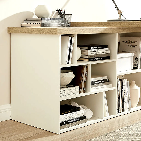 Aspire Desk - Light Oak/White