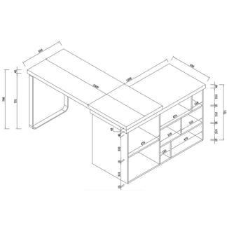 Aspire Desk - Light Oak/White