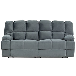 Augustus 3 Seater Fabric Recliner Sofa - Dark Grey