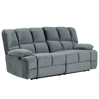 Augustus 3 Seater Fabric Recliner Sofa - Dark Grey