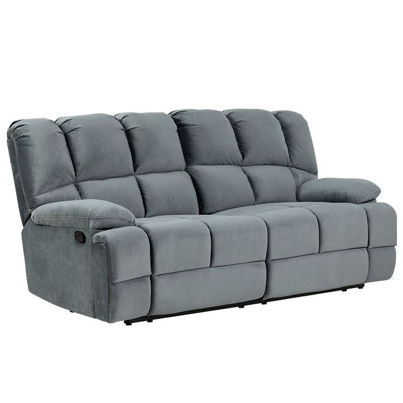 Augustus 3 Seater Fabric Recliner Sofa - Dark Grey