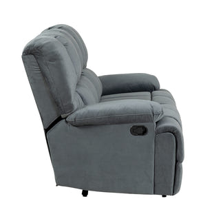 Augustus 3 Seater Fabric Recliner Sofa - Dark Grey