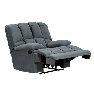 Augustus Manual Recliner Fabric Armchair - Dark Grey