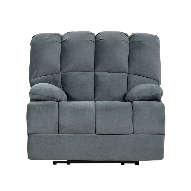 Augustus Manual Recliner Fabric Armchair - Dark Grey