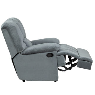 Augustus Manual Recliner Fabric Armchair - Dark Grey