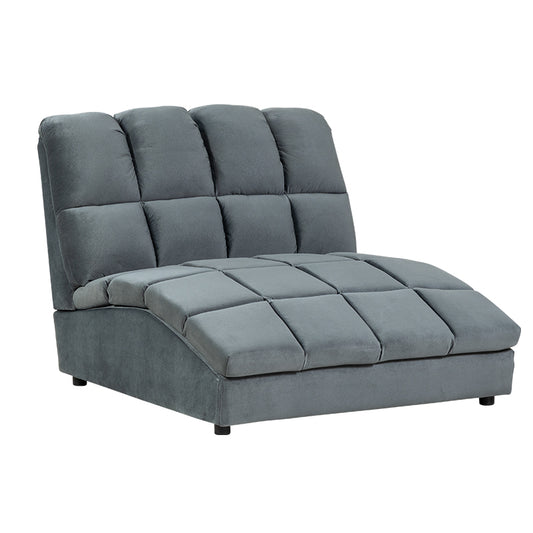 Augustus Chaise Fabric Lounge - Dark Grey