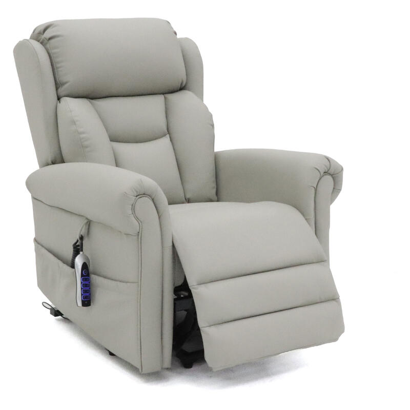 Avante Bolton Lift & Recline Petite Leather Arm Chair - Beach