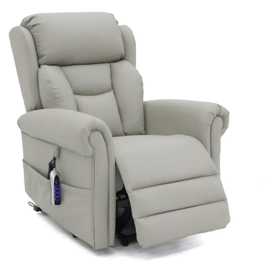 Avante Bolton Lift & Recline Petite Leather Arm Chair - Beach