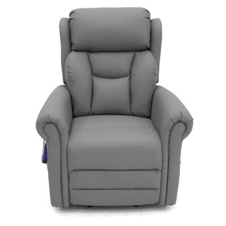 Avante Bolton Lift & Recline Arm Chair in Shale Leather - Standard Sized