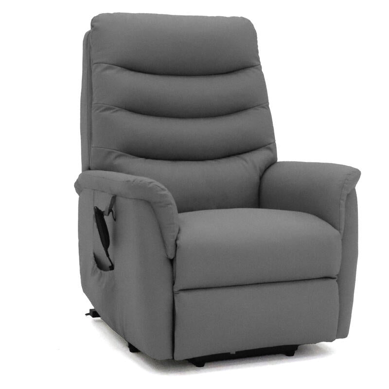 Avante Stirling Lift & Recline Standard Leather Arm Chair - Shale