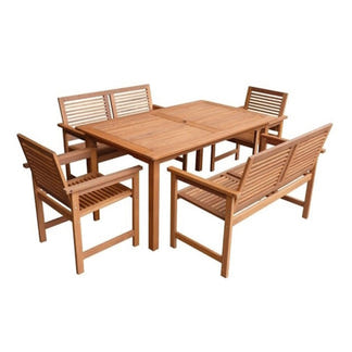 Avoca 5 Piece Outdoor Timber Dining Setting - Teak