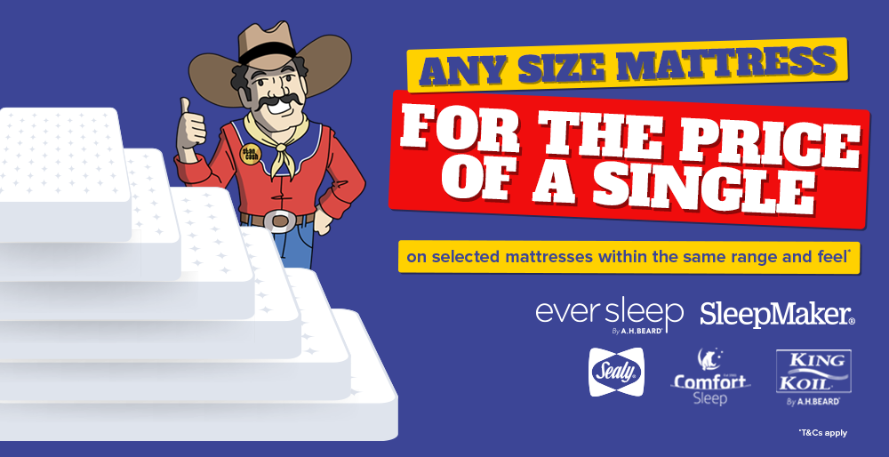 Any Size Mattress for the Price of a Single