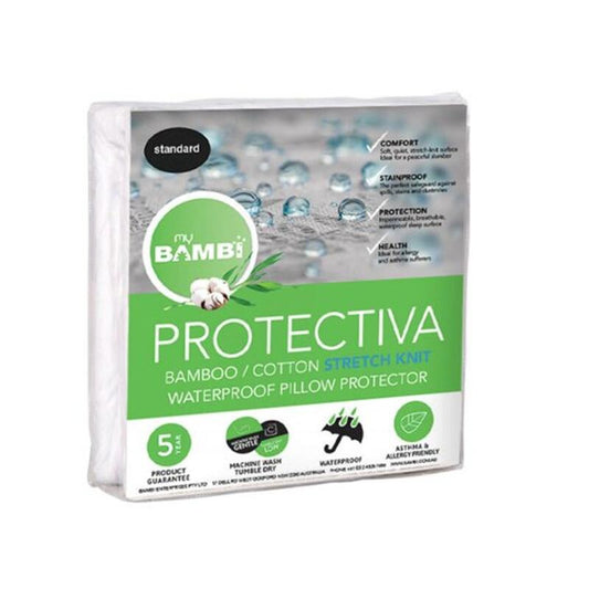 Protectiva Cotton Bamboo Stretchknit Pillow Protector Twin Pack - Standard