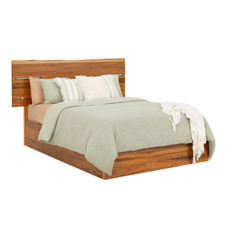 Baxter Queen Timber Gas Lift Bed - Blackwood