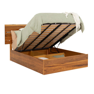 Baxter Queen Timber Gas Lift Bed - Blackwood