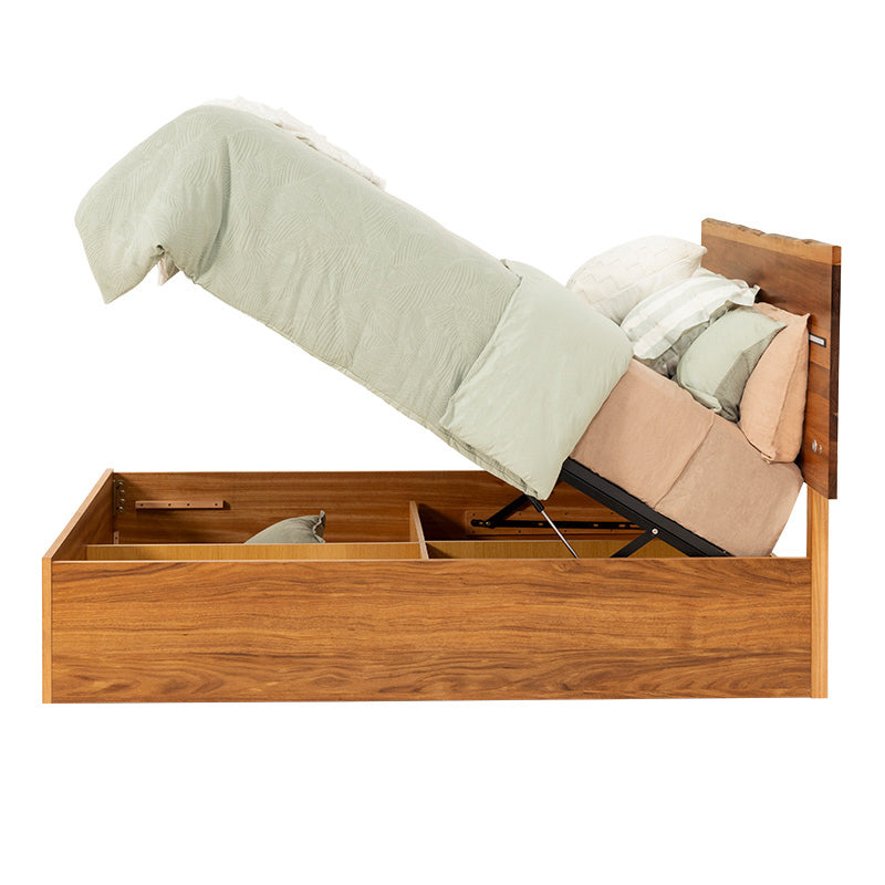 Baxter Queen Timber Gas Lift Bed - Blackwood