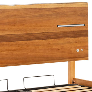 Baxter Queen Timber Gas Lift Bed - Blackwood