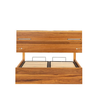 Baxter Queen Timber Gas Lift Bed - Blackwood