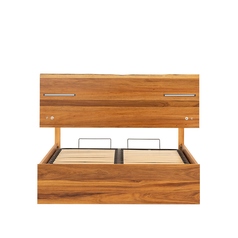 Baxter Queen Timber Gas Lift Bed - Blackwood