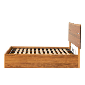 Baxter Queen Timber Gas Lift Bed - Blackwood