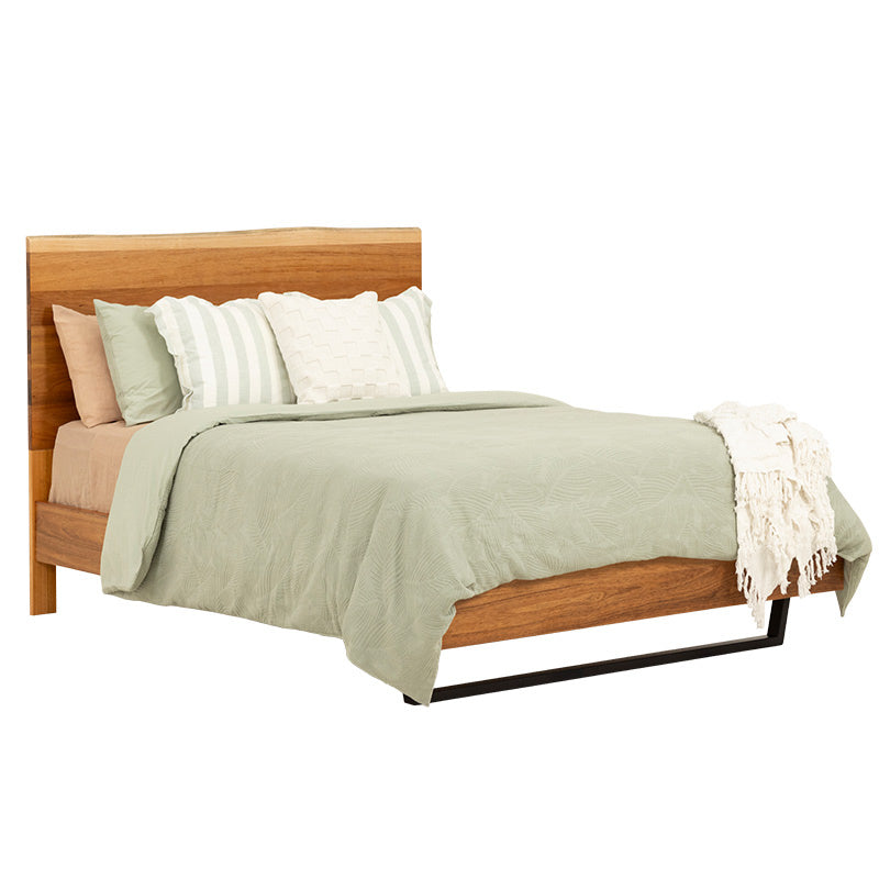 Baxter Queen Timber Bed - Blackwood