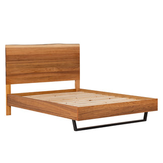 Baxter Queen Timber Bed - Blackwood