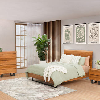 Baxter King Timber Bed - Blackwood