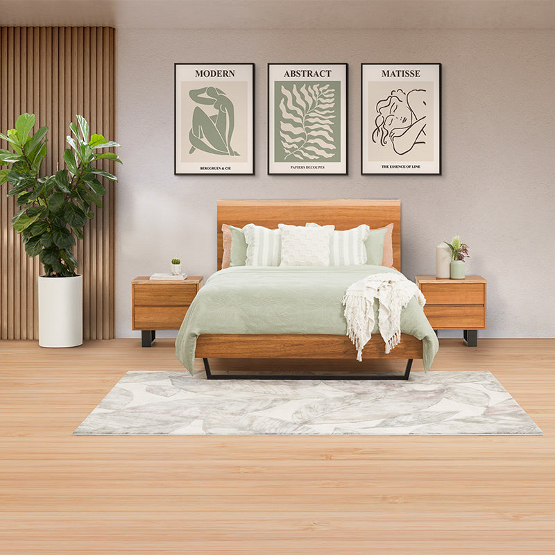 Baxter 2 Drawer Bedside Table - Blackwood