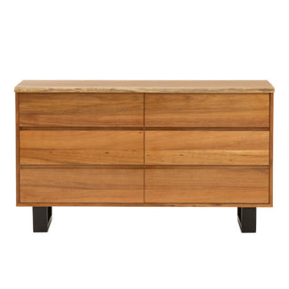 Baxter 6 Drawer Dresser - Blackwood