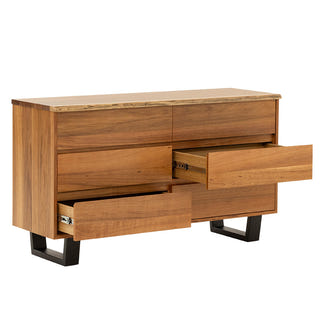 Baxter 6 Drawer Dresser - Blackwood