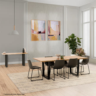 Baxter 180cm Timber Dining Table - Blackwood