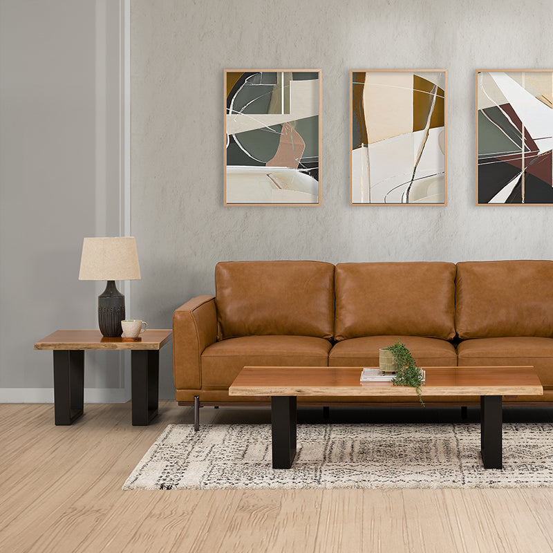Baxter Live Edge Lamp Table - Blackwood