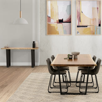 Baxter 140cm Live Edge Hall Table - Blackwood