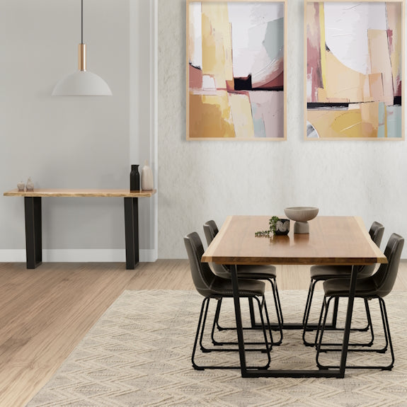 Baxter 140cm Live Edge Hall Table - Blackwood