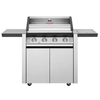 BeefEater 1600 Series 4 Burner BBQ & Trolley with Side Burner - Stainless Steel