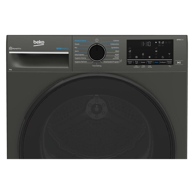 Beko 9kg Smart Heat Pump Condenser Dryer - Graphite