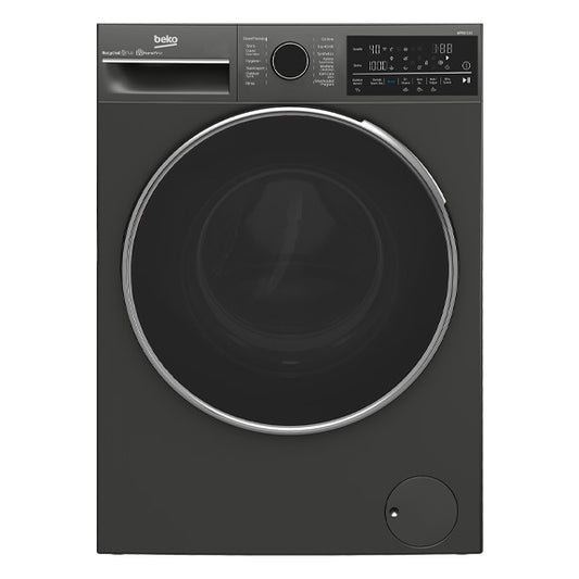 Beko 9kg Front Load Washer with Steam - Black