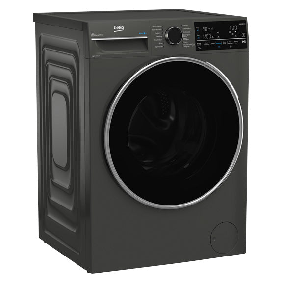Beko 9kg Front Load Washer with Steam - Black