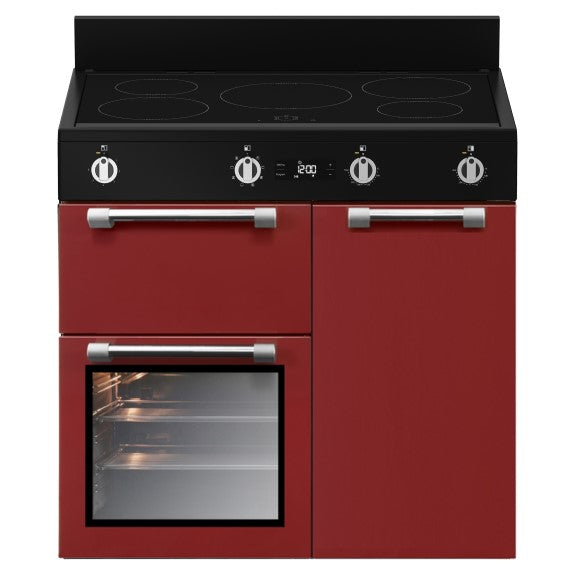 Beko 90cmFreestanding Cooker with Induction Cooktop - Burgundy