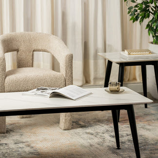 Bentley Coffee Table - White/Black
