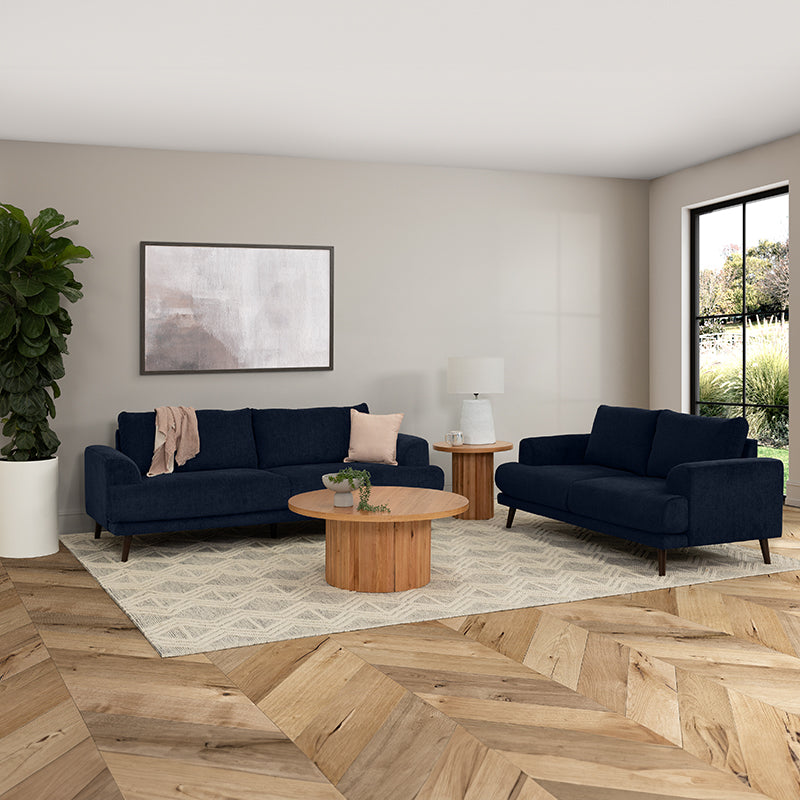 Bianca 2 Seater Fabric Sofa - Navy